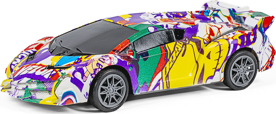 Fjernstyret Racerbil Med Lys - Conqueror - Graffiti - 1 20