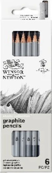 Grafitblyanter - Studio Collection - Winsor Newton - 6 Farver