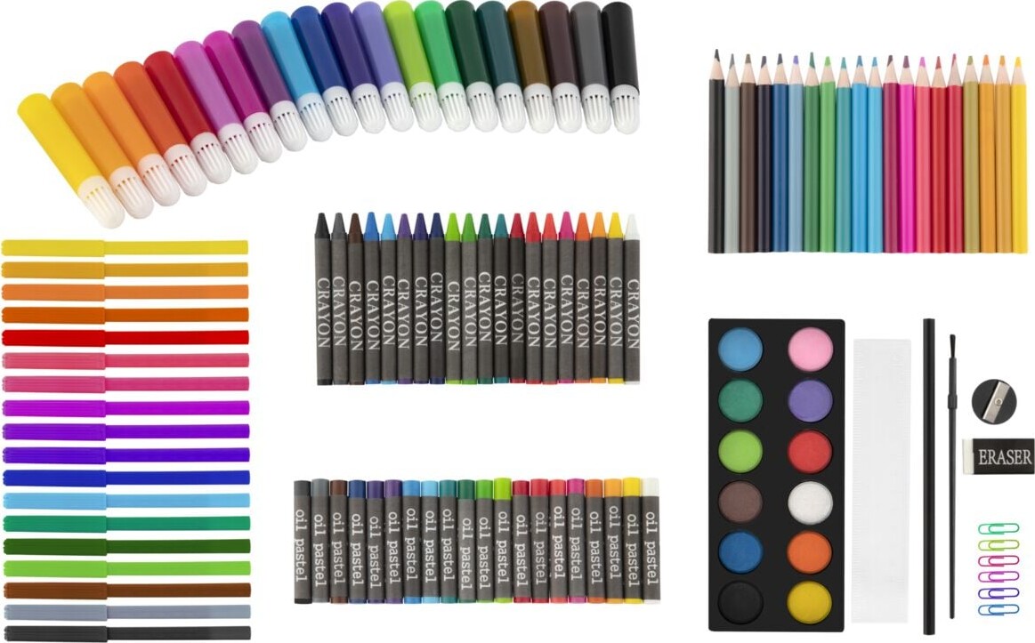 Tegnekuffert Til Børn - 180 Dele - Grafix