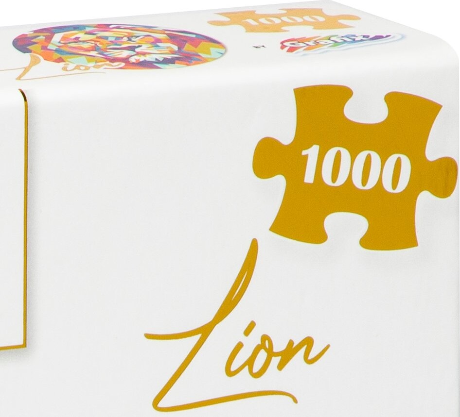 Grafix - Rundt Puslespil - 1000 Brikker - Løve