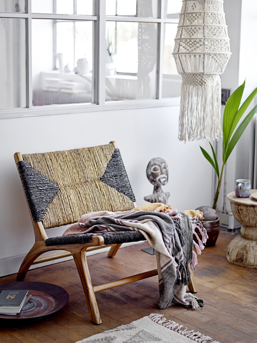 Creative Collection - Grant Loungestol - Sort - Teak Træ