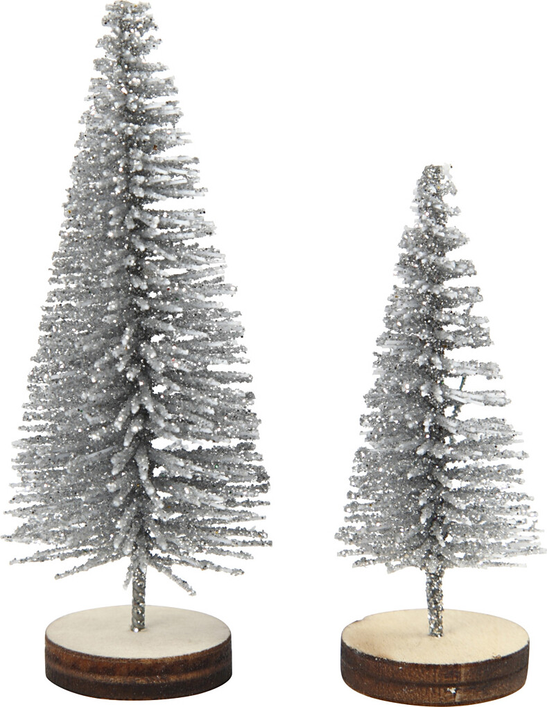 Grantræer - H 40 60 Mm - Sølv - 5 Stk