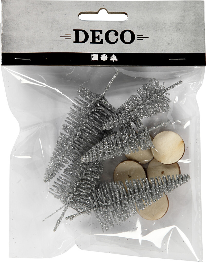 Grantræer - H 40 60 Mm - Sølv - 5 Stk