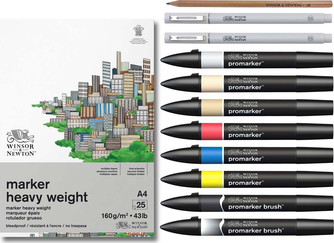 Winsor Newton - Mixed Media Manga Malesæt - 12 Dele