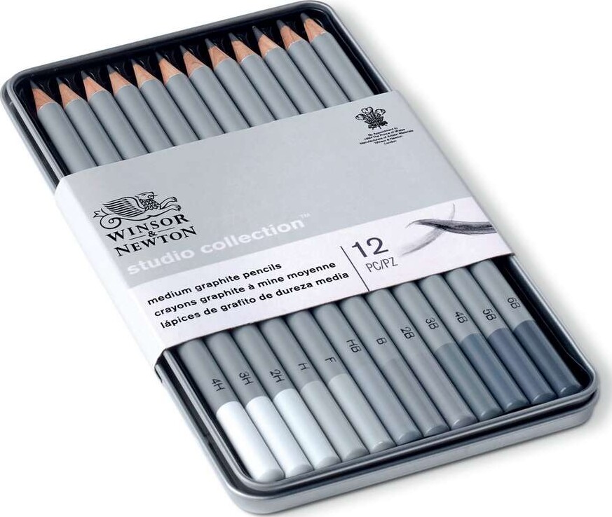 Grafit Blyanter - Sæt Med 12 Stk - Winsor Newton