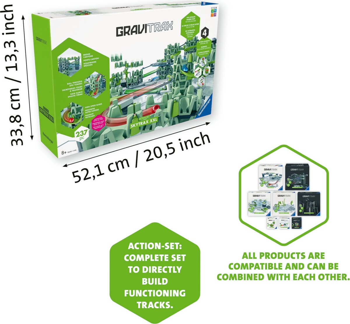 Gravitrax - Skytrax Xxl Kuglebane Action-Set - 237 Dele