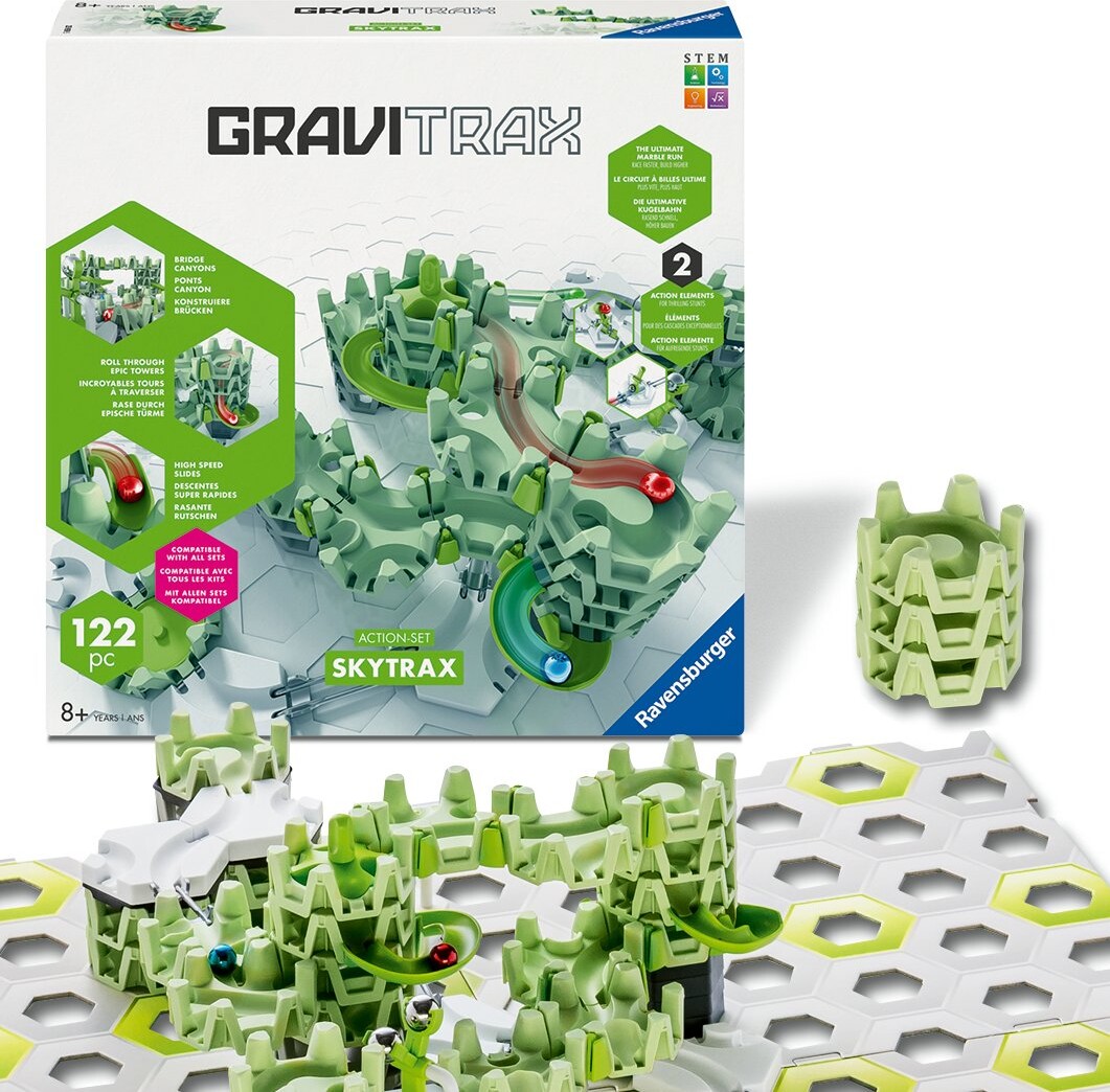 Gravitrax 25959 - Skytrax Action-Set Kuglebane - 122 Dele