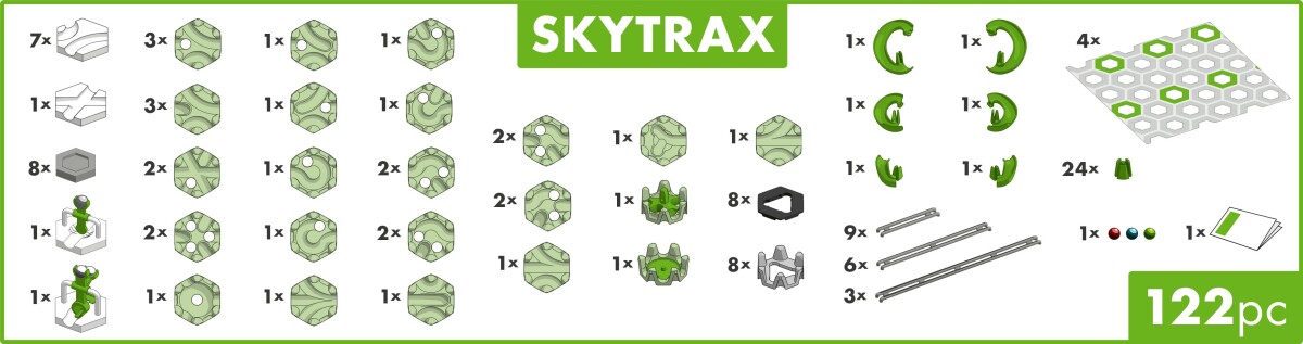Gravitrax 25959 - Skytrax Action-Set Kuglebane - 122 Dele