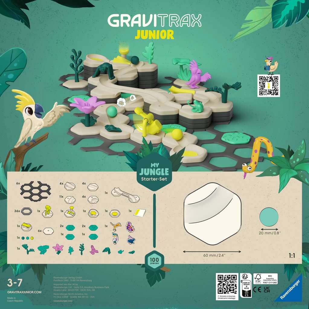 Gravitrax - Junior Starter-Set Jungle - 98 Dele
