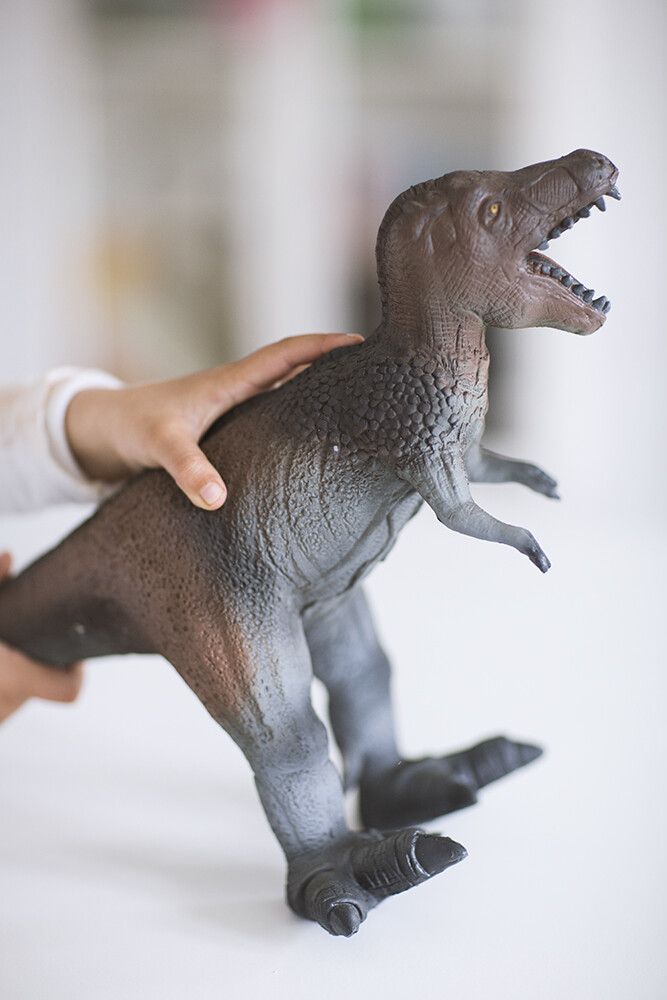 Green Rubber Toys - Tyrannosaurus Rex Dino Figur