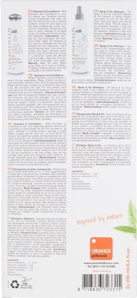 Pelspleje Sæt Til Hunde 2X250 Ml - Greenfields