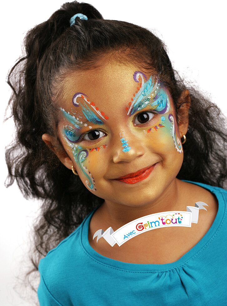 Grim Tout - Enhjørning Krop- Og Ansigtsmaling Til Børn - 9 Farver