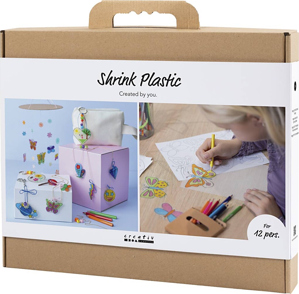 Gruppe Diy Kit Krympeplast - Uro - Halskæde - Armbånd - Nøgleringe -