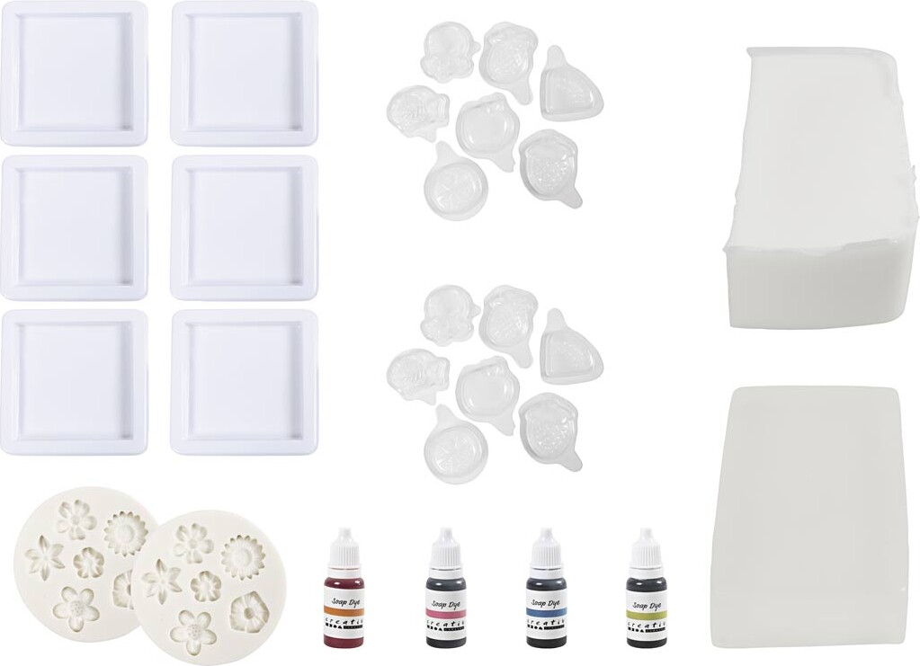 Gruppe Diy Kit Sæbefremstilling - Blå - Grøn - Orange - Pink
