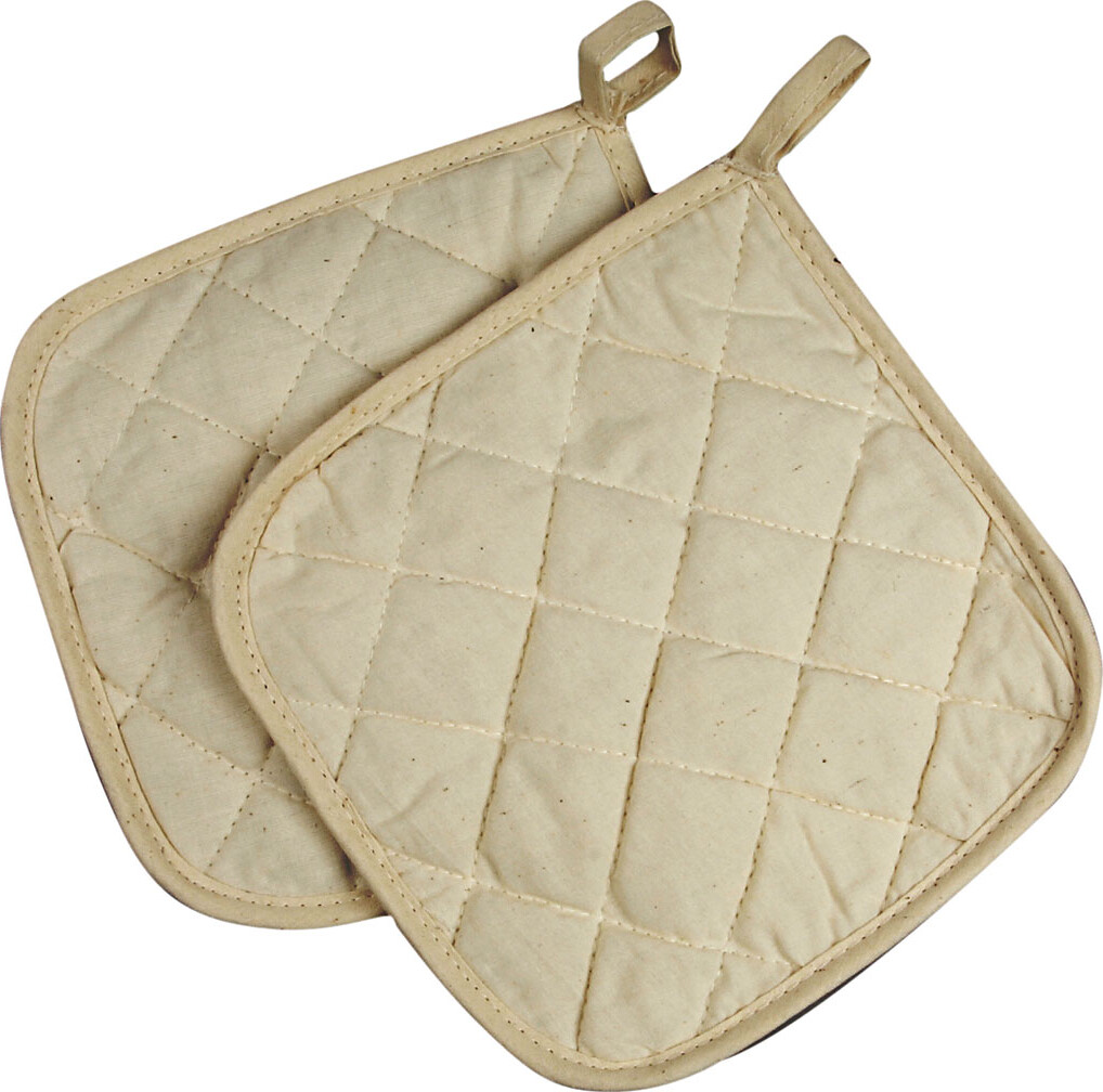 Grydelapper - Lys Natur - 20X20 Cm - 4 Stk