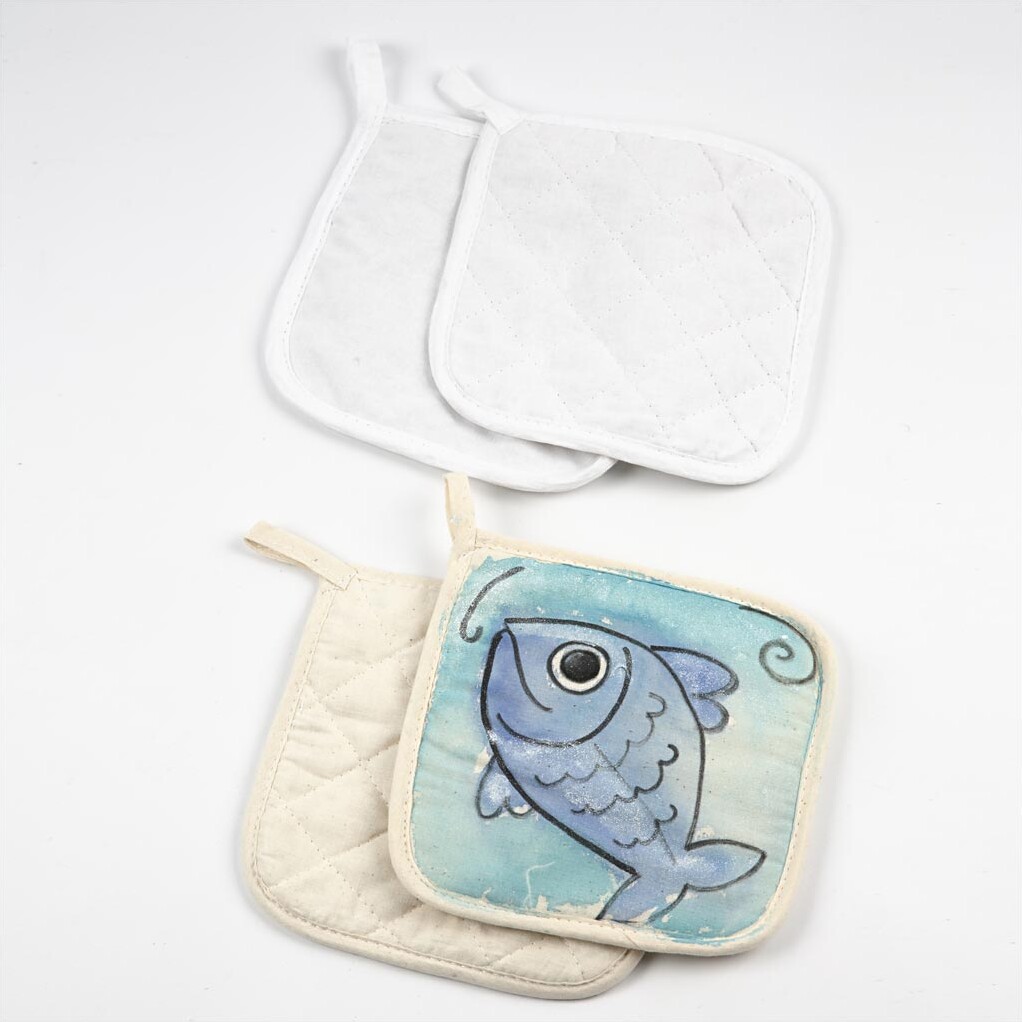 Grydelapper - Lys Natur - 20X20 Cm - 4 Stk