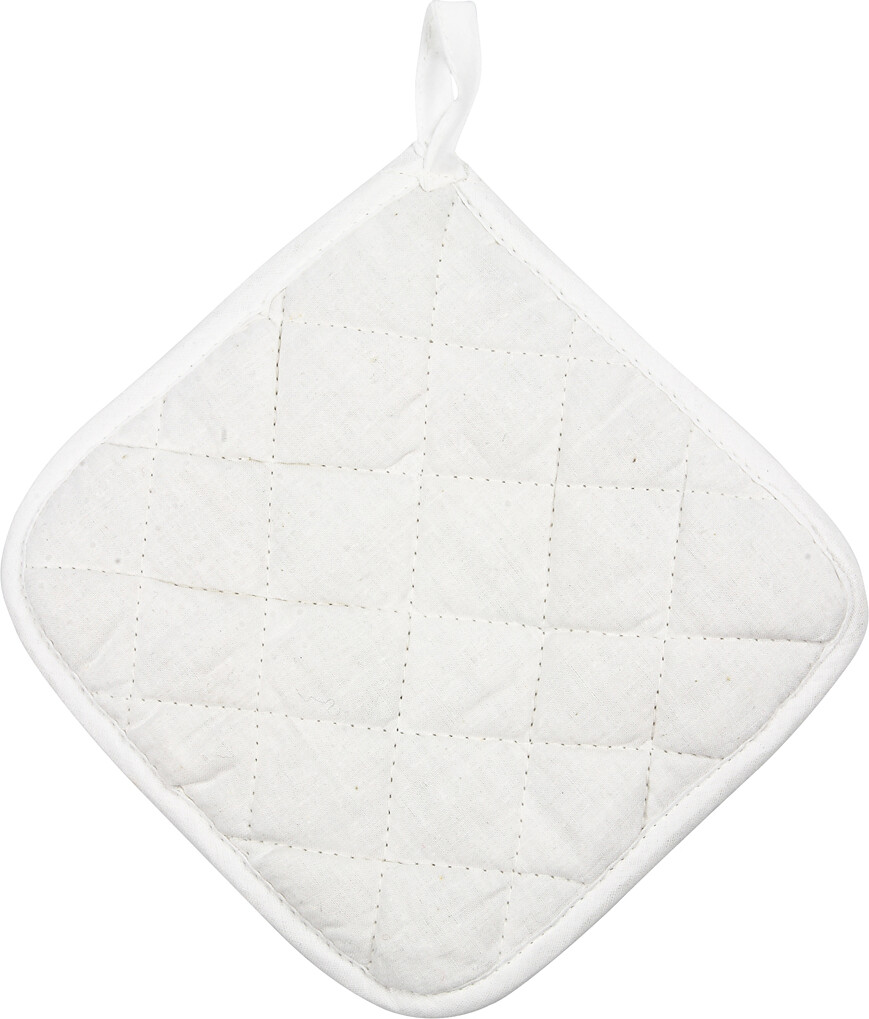 Grydelapper - Str 20X20 Cm - 145 G - Hvid - 1 Par