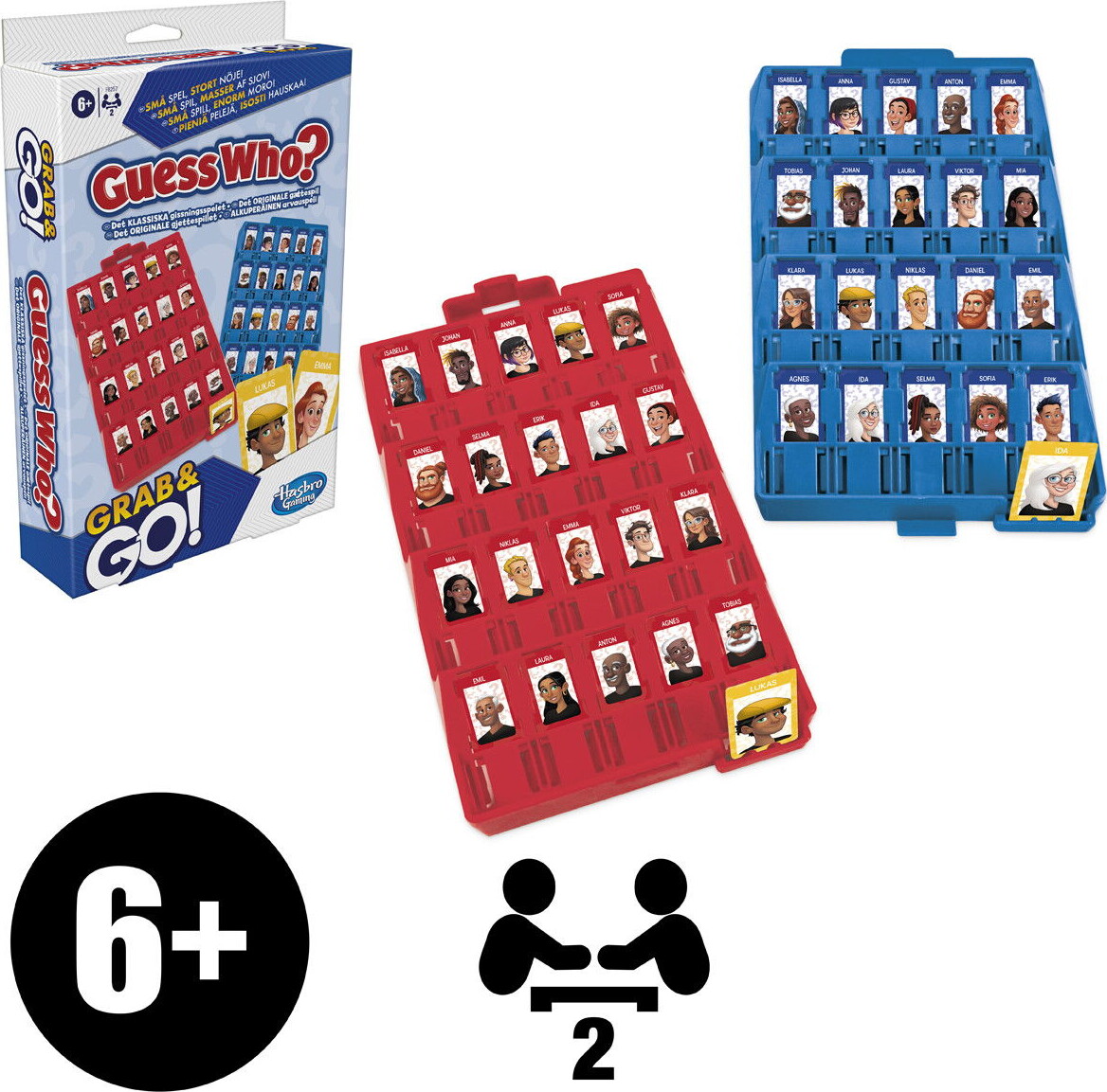 Guess Who Hvem Er Hvem - Grab Go - Spil - Hasbro F8257