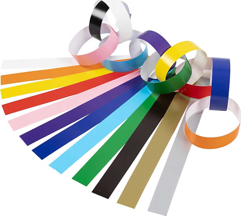 Guirlandestrimler - 160X15 Mm - Forskellige Farver - 2400 Stk