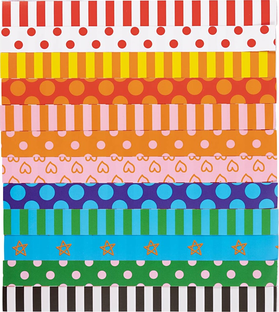 Guirlandestrimler Med Print - Mønstret - 160X15 Mm - 400 Stk