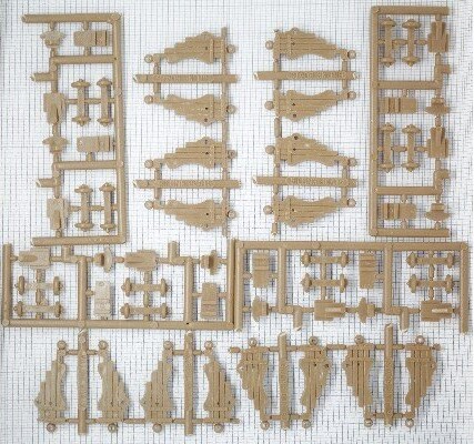 Billing Boats Fittings - Kanonvogn Sæt - Brun