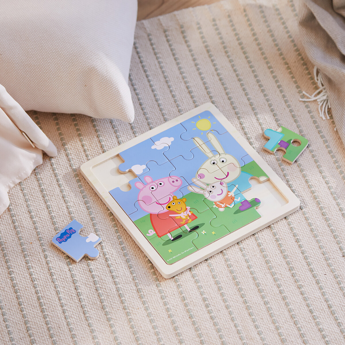 Gurli Gris Puslespil - Gurli Gris Og Karina Kanin - Træ - 16 Brikker