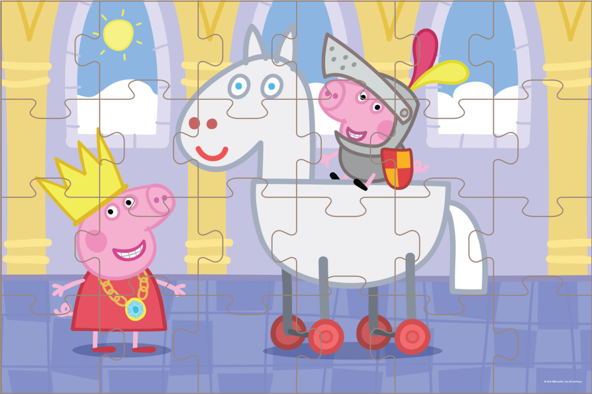 Gurli Gris Puslespil I Træ Til Børn - Prinsesse Kuffert