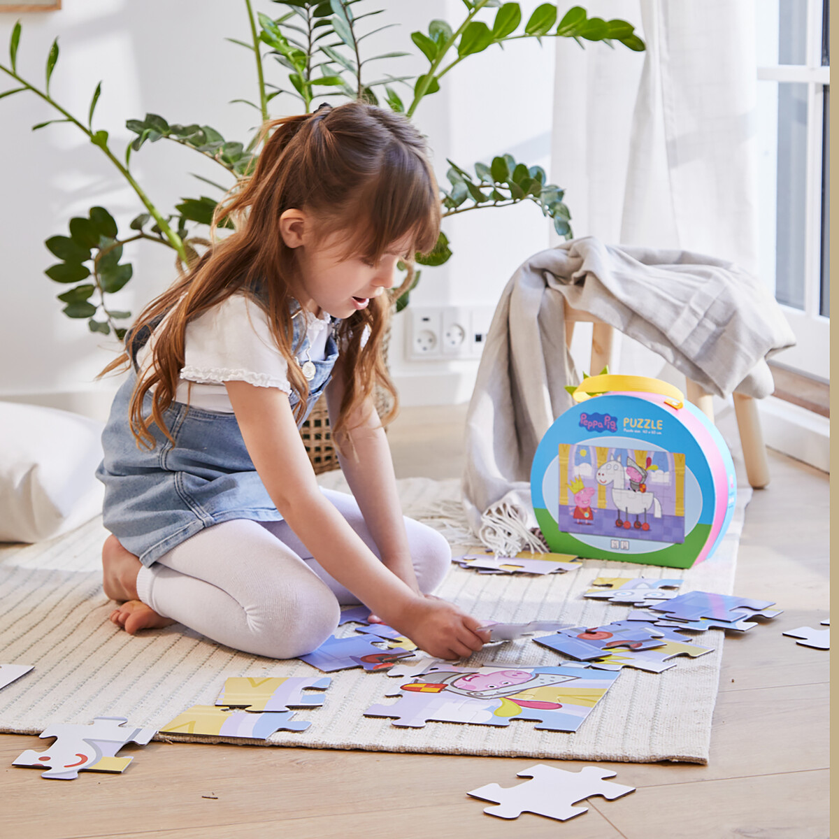 Gurli Gris Puslespil I Træ Til Børn - Prinsesse Kuffert