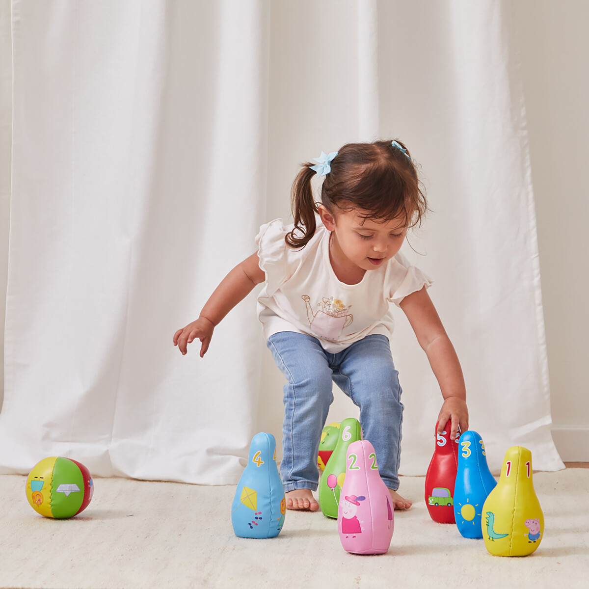 Barbo Toys - Gurli Gris Soft Bowling Sæt