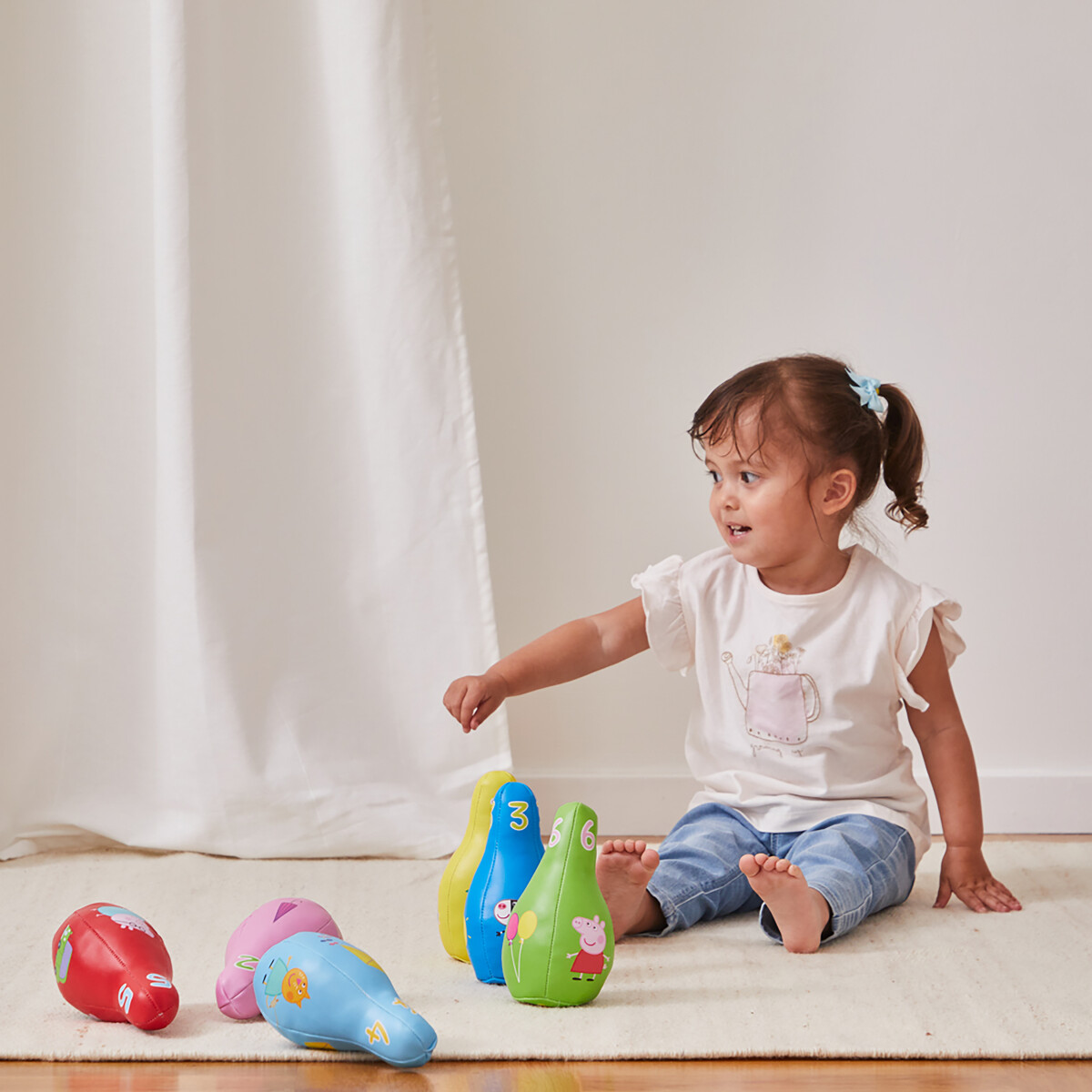 Barbo Toys - Gurli Gris Soft Bowling Sæt