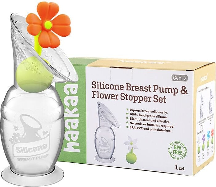 Haakaa - Gen 2 Silikone Brystpumpe Med Blomsterprop - 100 Ml