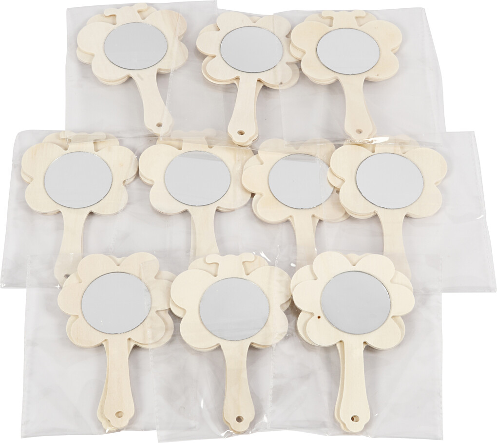 Håndspejle Til Børn - Sommerfugl Og Blomst - Diy - 20 Stk