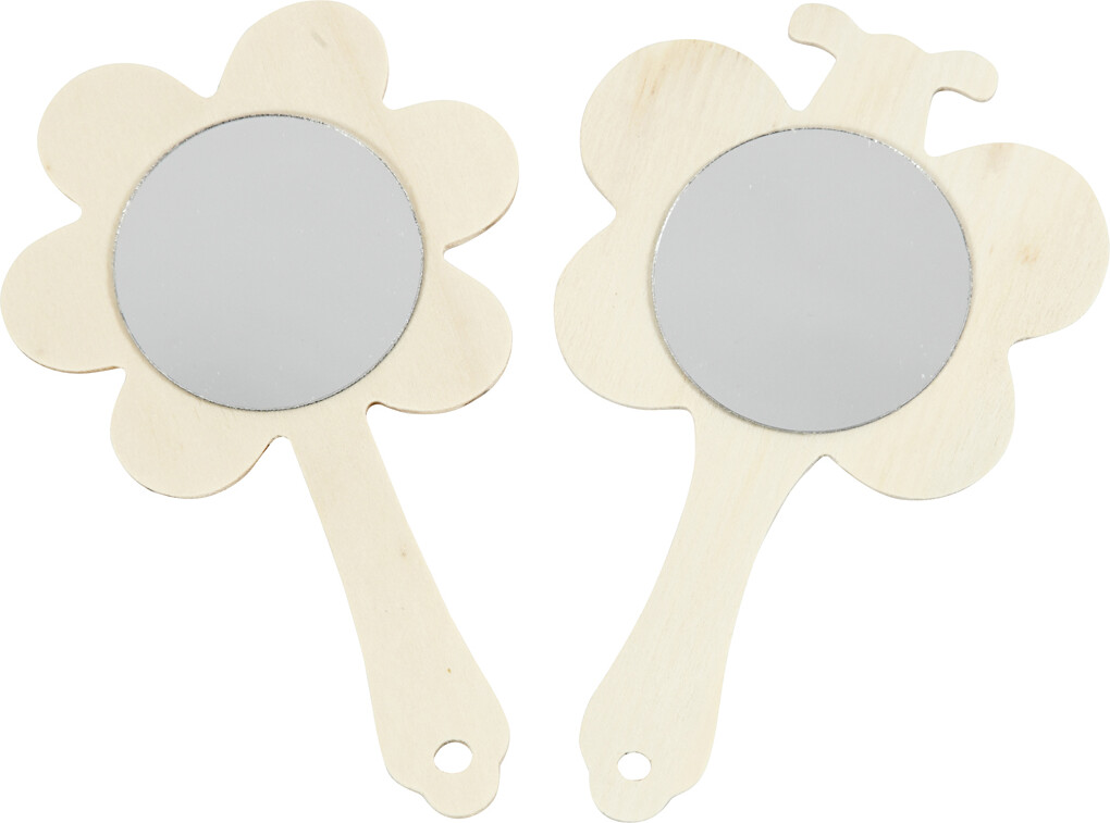 Håndspejle Til Børn - Sommerfugl Og Blomst - Diy - 20 Stk