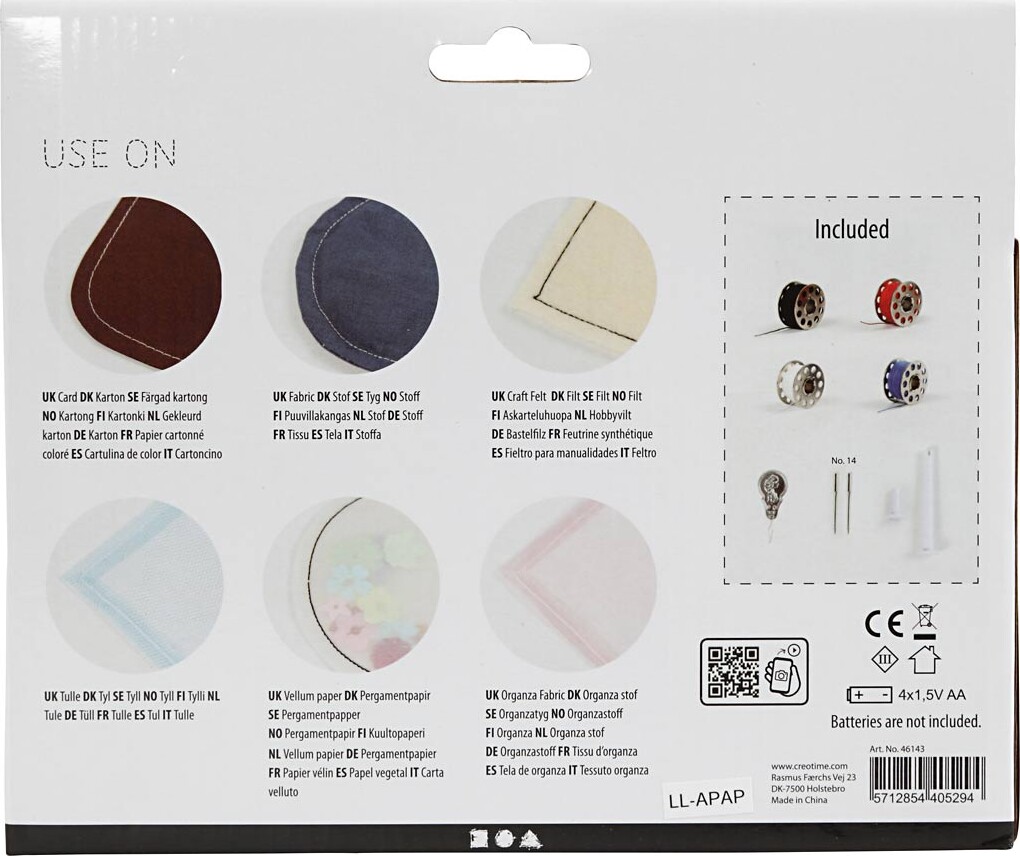 Håndsymaskine - H 6 7 Cm - L 20 5 Cm - B 3 5 Cm - Hvid - 1 Stk