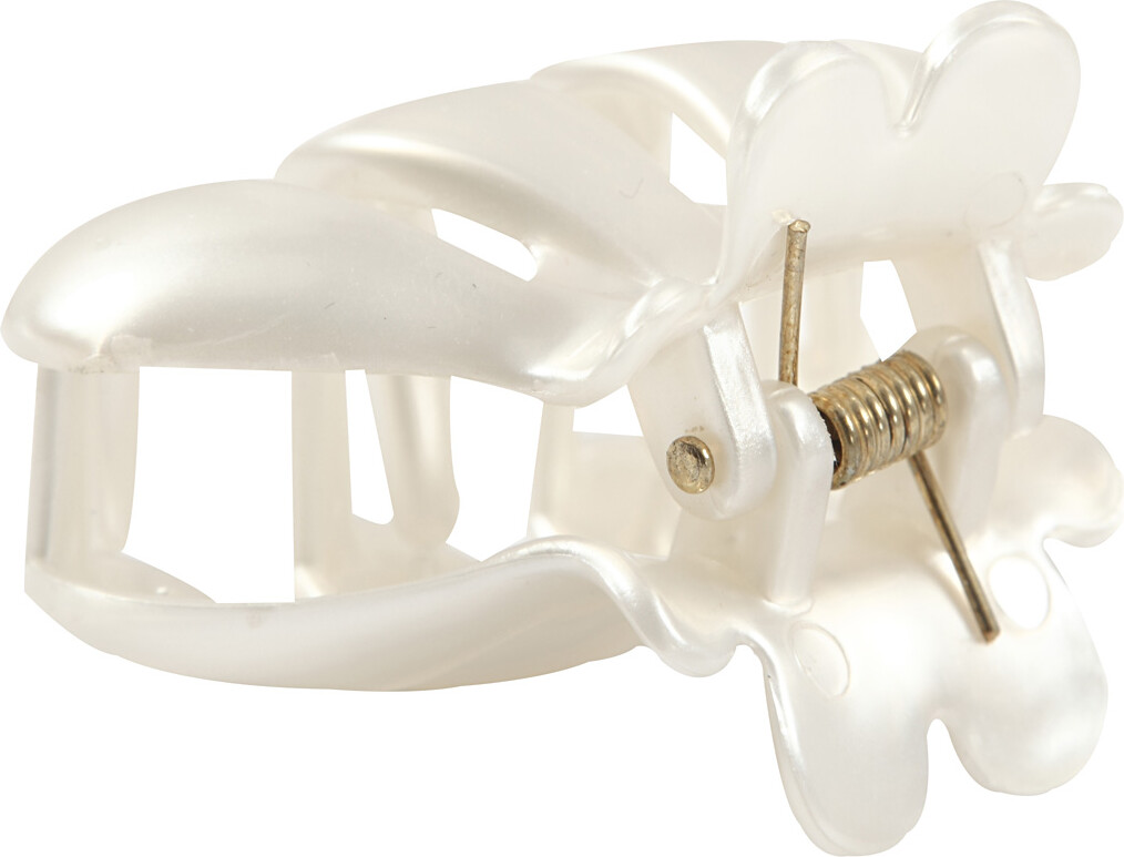 Hårklemmer I Perlemor - Hvid - 2 Stk