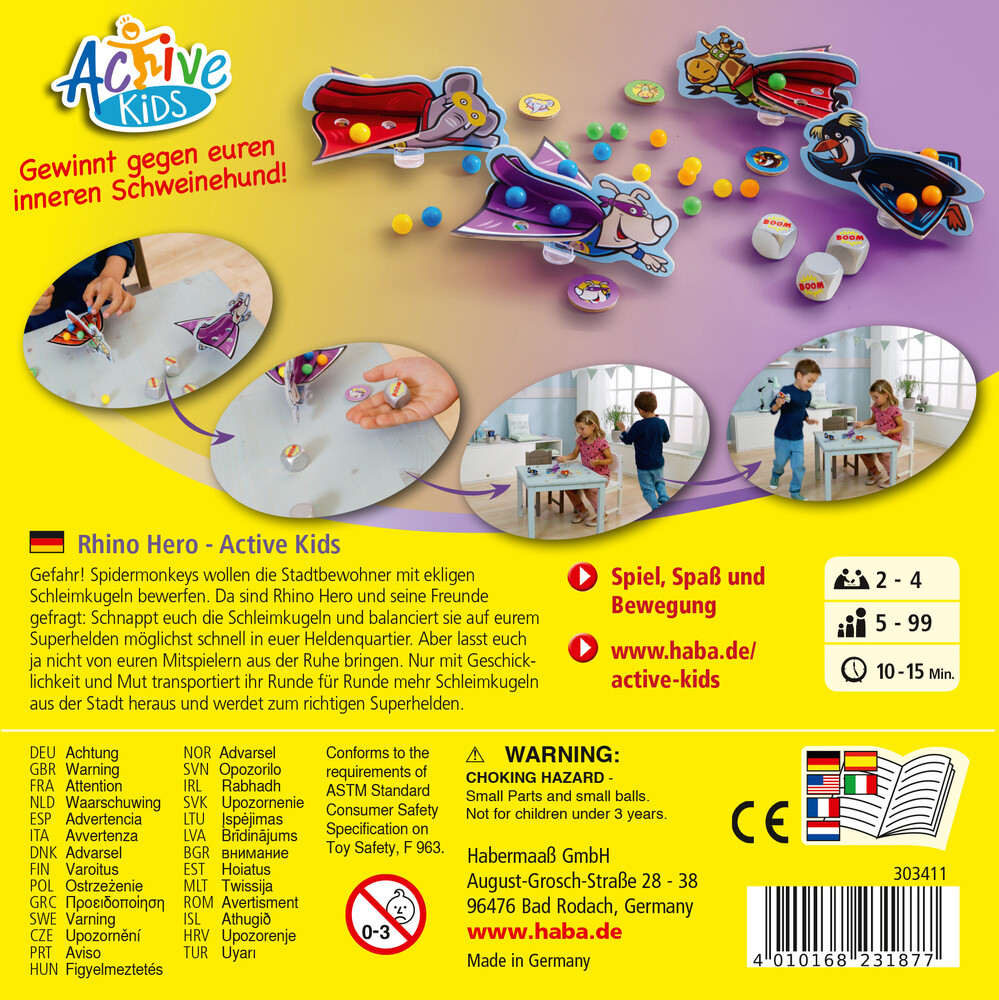 Haba Rhino Hero Active Kids - Børnespil