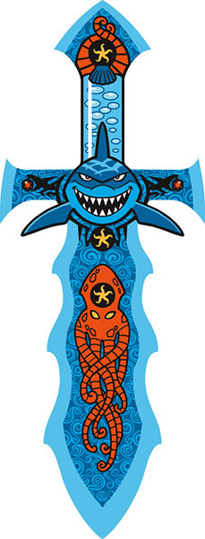 Nomerne Hajsværdet - Skumsværd Med Hajmotiv - 36 Cm