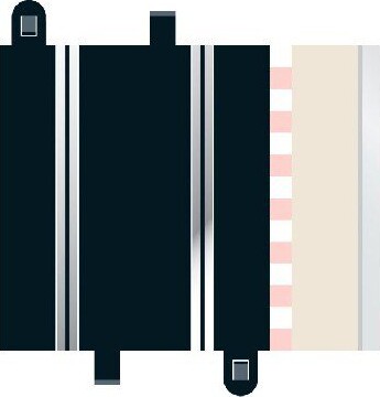 Scalextric Skinner - Half Straight - 175 Mm - 2 Stk - C8207