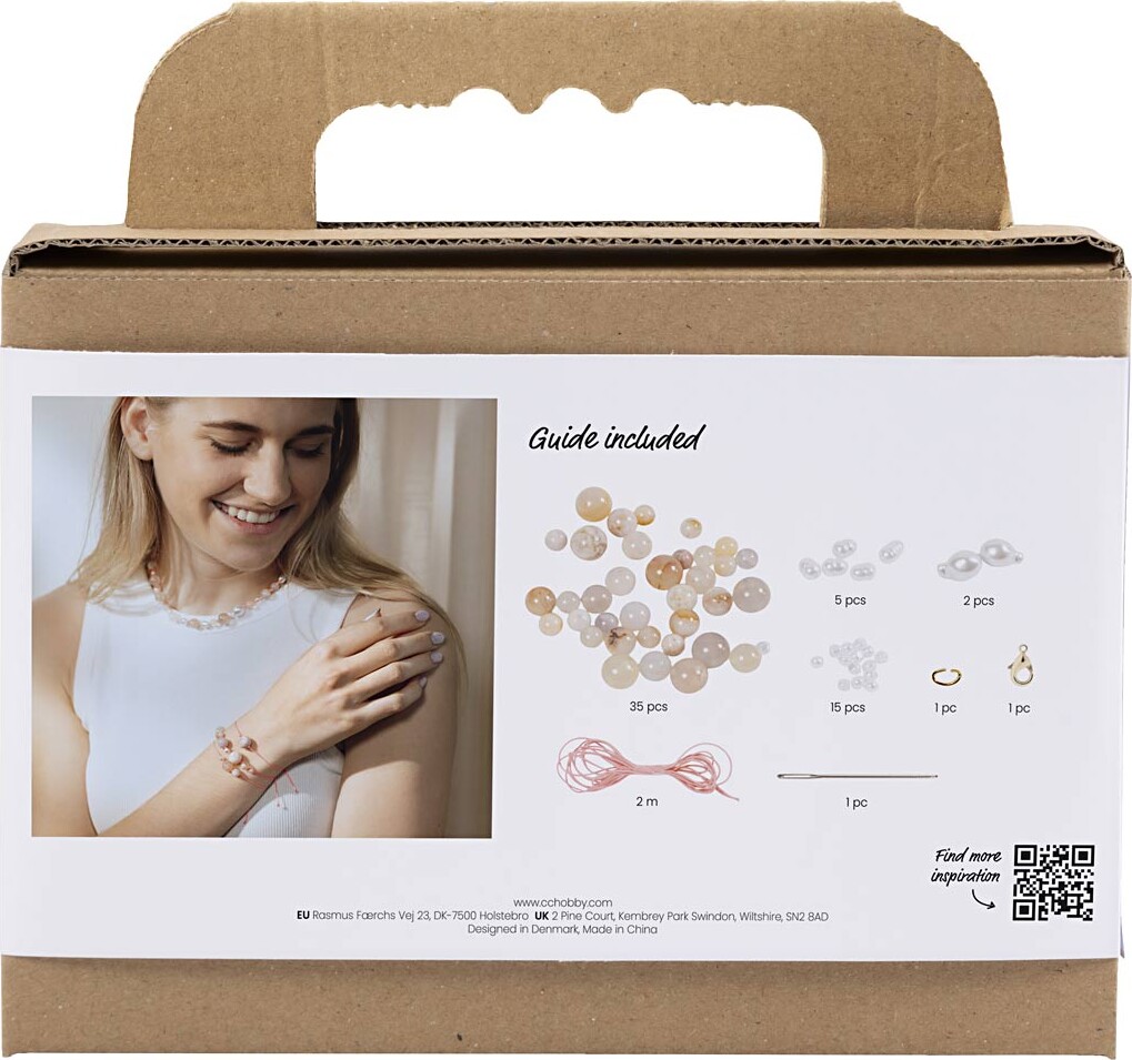 Halskæde Og Armbånd - Pink