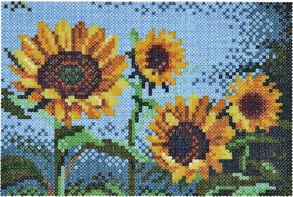 Hama Art - Solsikker Perlesæt - 10000 Midi Perler - 3608