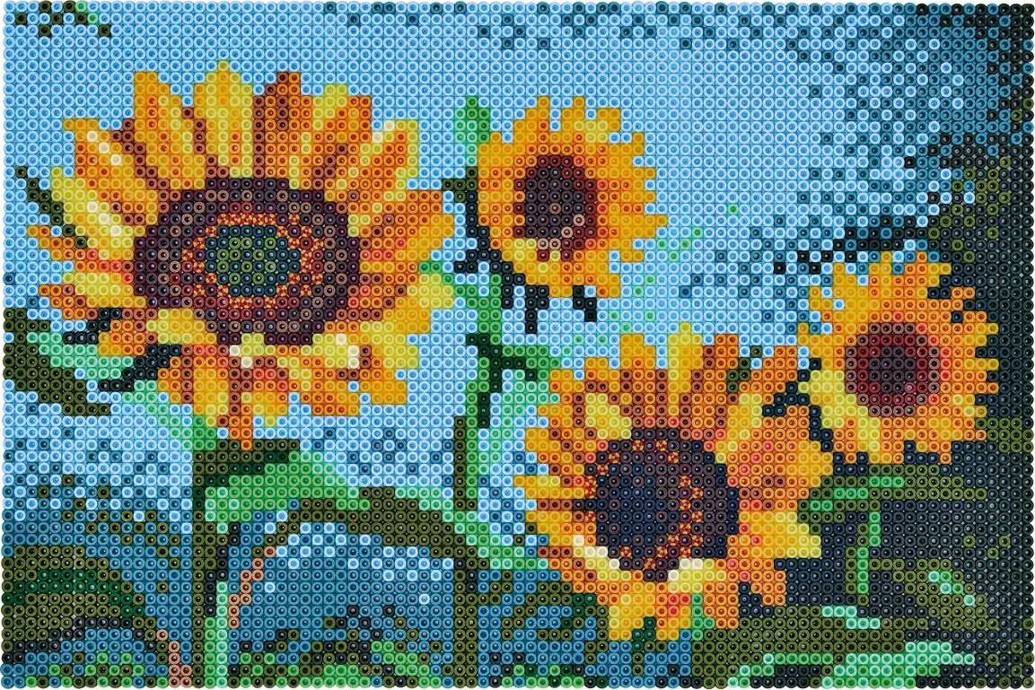 Hama Art - Solsikker Perlesæt - 10000 Midi Perler - 3608