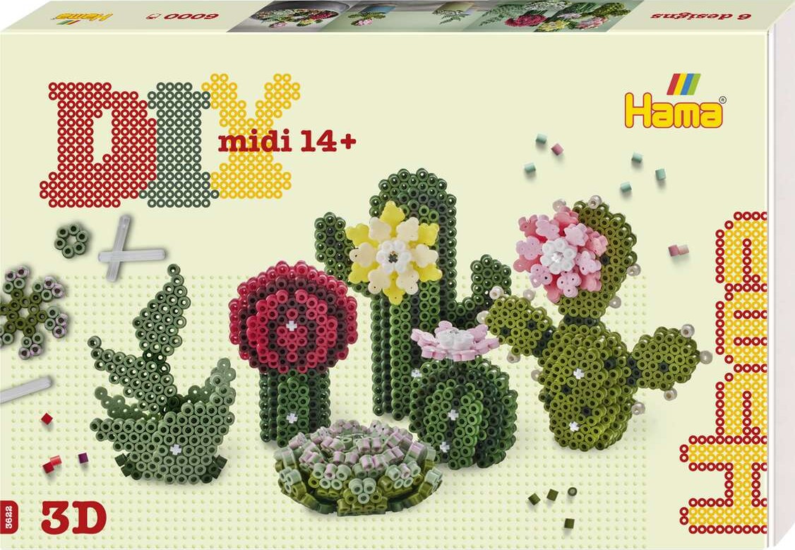 Hama Art - Sukkulenter Perlesæt - 6000 Midi Perler - 3622
