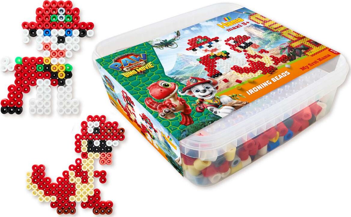 Hama Maxi Bøtte Perler Stiftplade Paw Patrol Dino - 8753