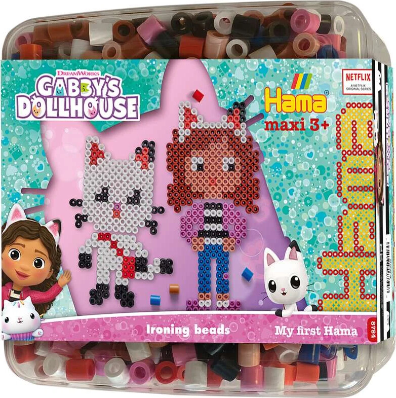 Hama Maxi Perler - Gabby S Dollhouse - 900 Perler 1 Plade - 8754