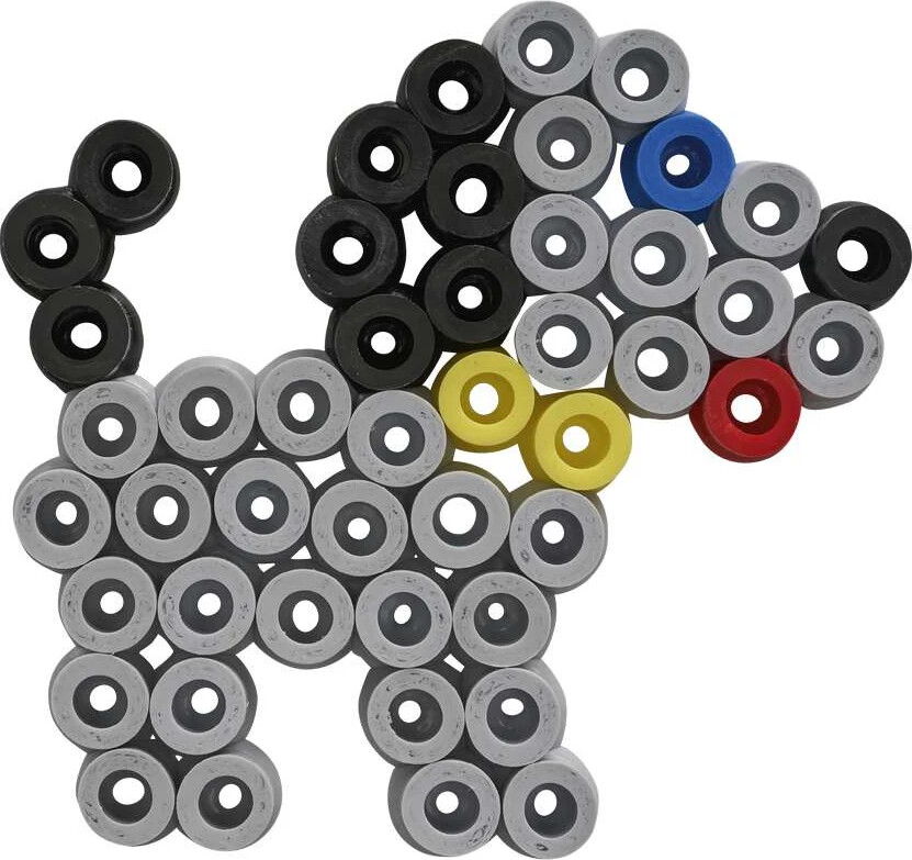 Hama Maxi Perlesæt - 3000 Perler Og 4 Plader Bøtte - 8806