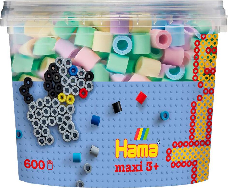 Hama 8574 - Pastel - 600 Stk Maxi Perler - Mix 52