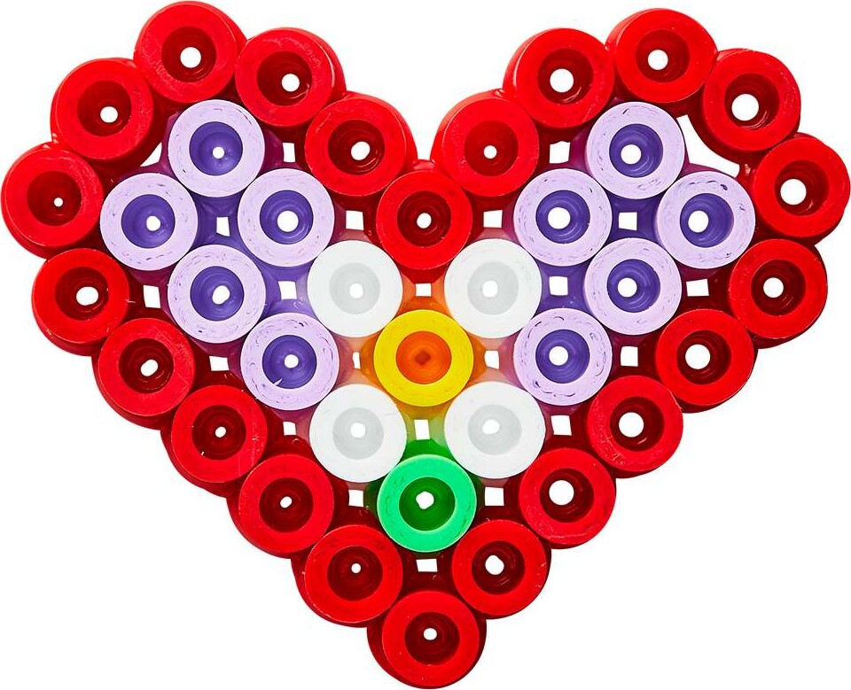 Hama 8985 - Hjerte - 100 Maxi Perler Og Plade - My First Hama