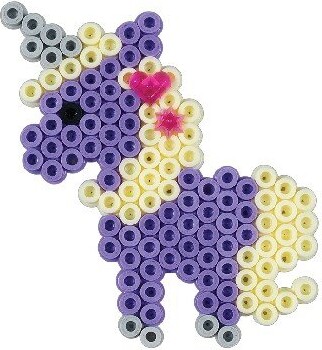 Hama Midi Perler - 2400 Perler I Opbevaringsboks - Lilla - 3709