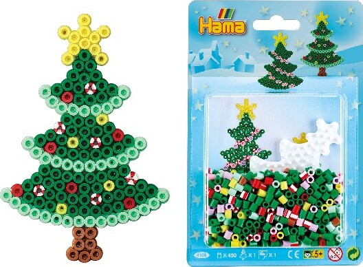 Hama Midi Perlesæt - Lille Juletræ Perleplade Og Perler - 4108