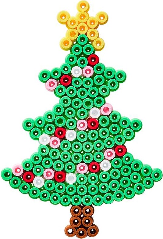 Hama 4142 - Lille Juletræ - 450 Diy Midi Perler Plade Papir